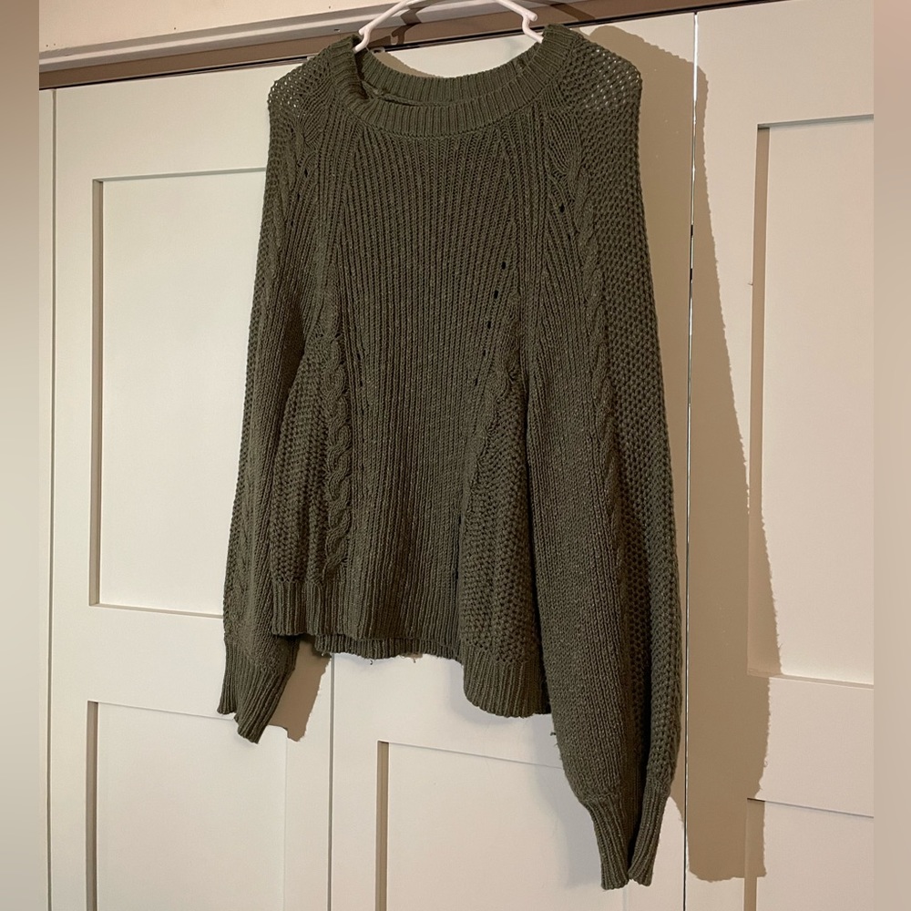 Green American Eagle Knit Sweater